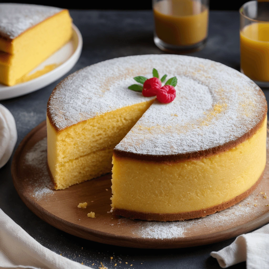 A golden cornmeal cake cooling on a wire rack, with a drizzle of honey glaze on top