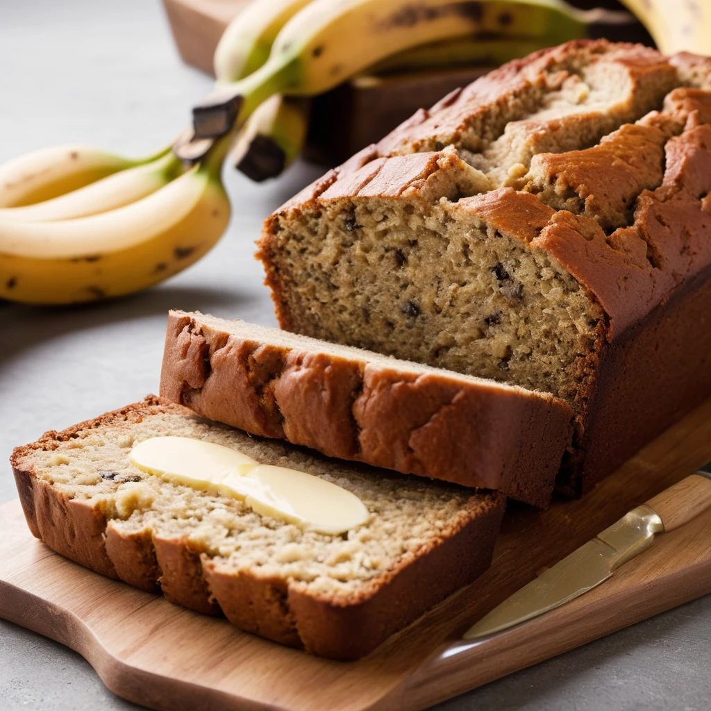 Overripe bananas with brown spots on a kitchen counter.