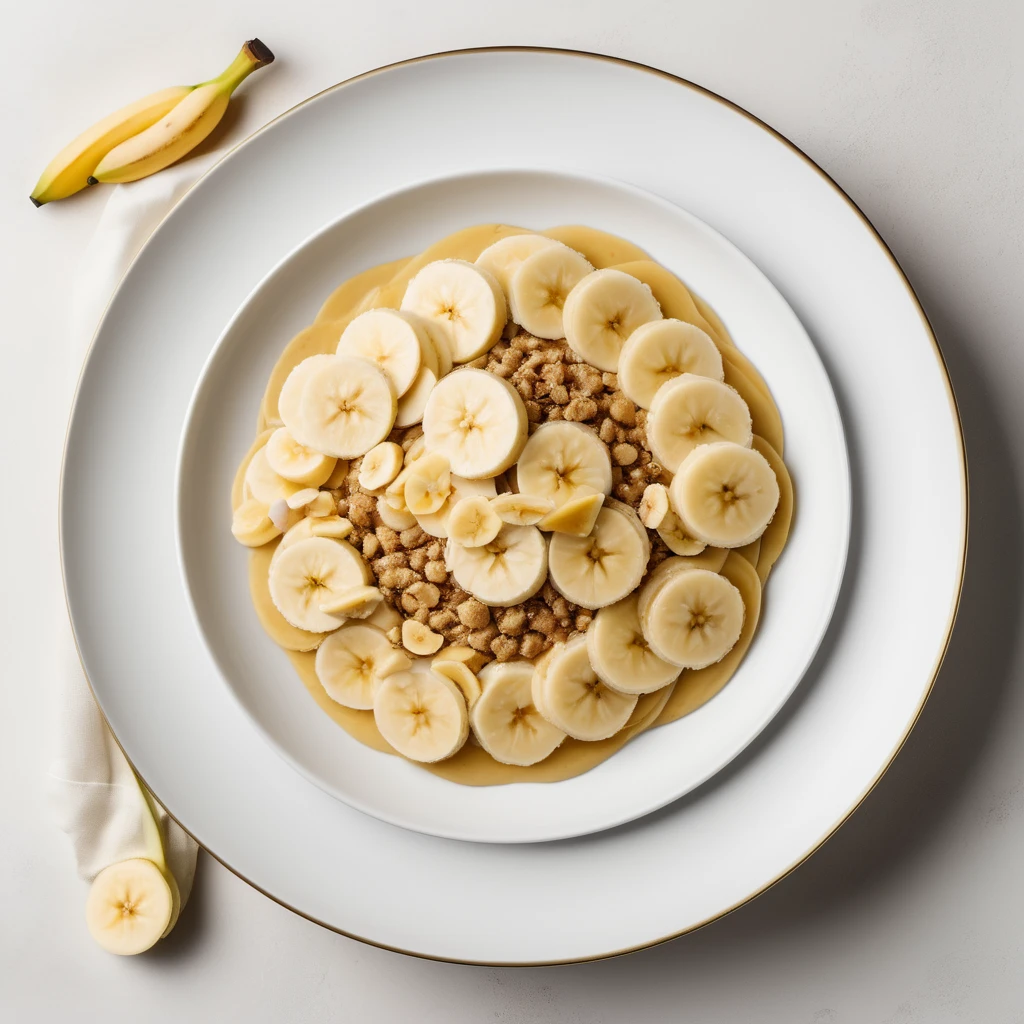 A banana protein shake with Greek yogurt and almond milk in a glass.