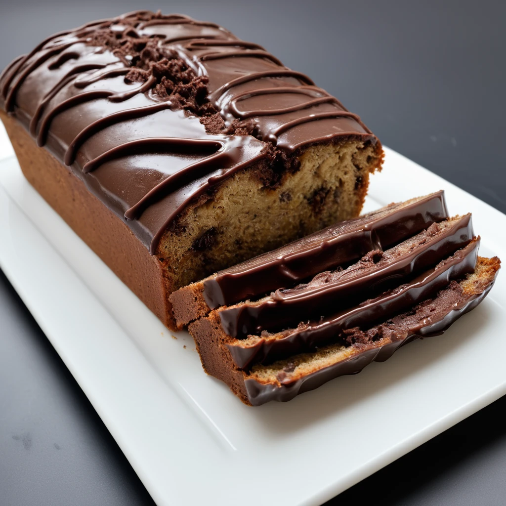 "Healthy banana bread made with oat flour and honey, served with a cup of black coffee."