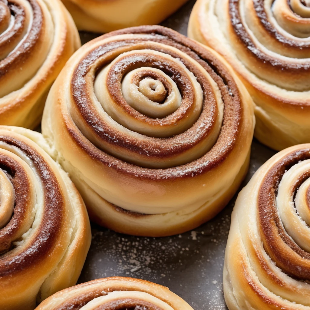 Sourdough cinnamon roll topped with cream cheese frosting.