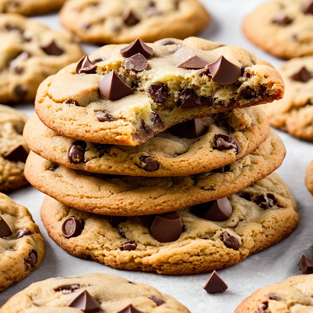 Mixing sourdough chocolate chip cookie dough in a bowl.